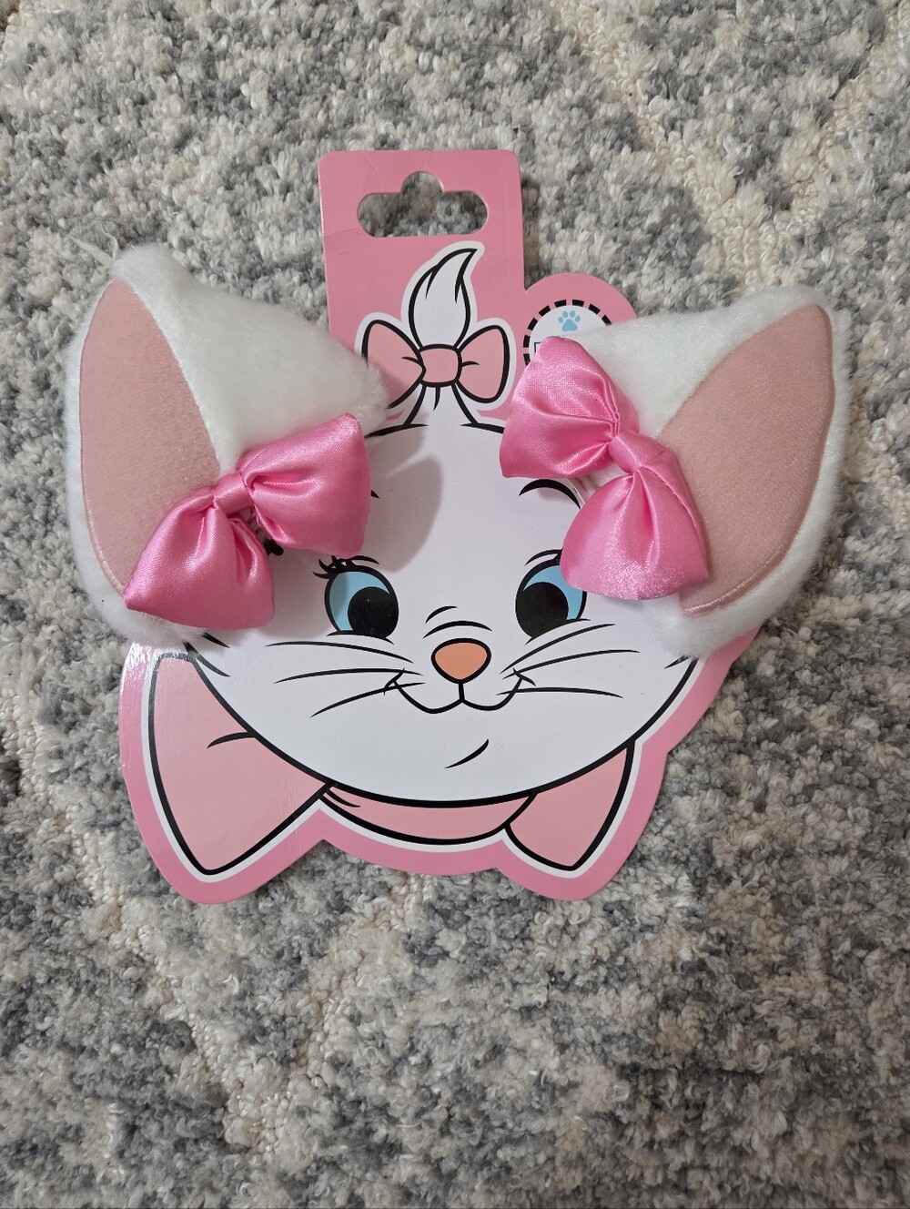 Disney Aristocats Marie Pink Cat Ear Hair Clips with Bows